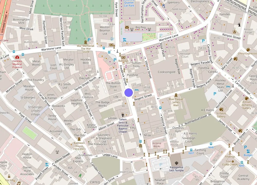 Map: Frederick Street Townhouse